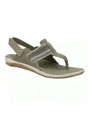 SOREL Out N About Plus Leather Walking Sandal Comfort Sporty Green Size 12